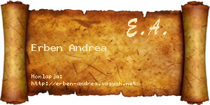 Erben Andrea névjegykártya