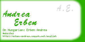 andrea erben business card